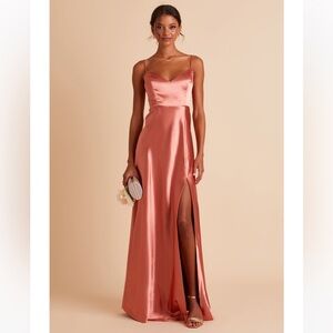 Birdy Grey Satin Terracotta Dress